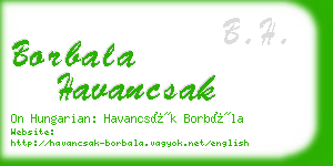 borbala havancsak business card